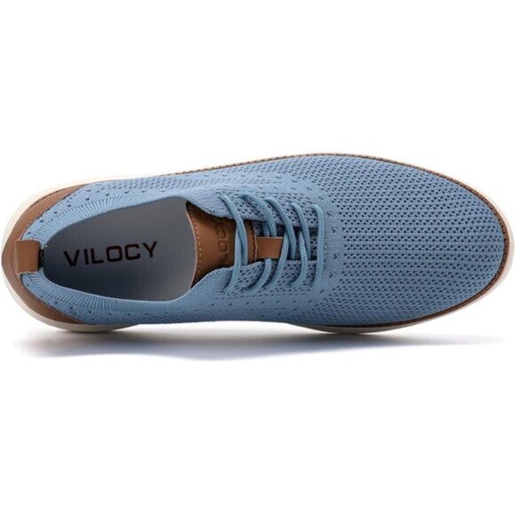 ⚡VILOCY Men's Light Blue Casual Dress Oxfords Business Mesh Breathable Sneakers - Picture 2 of 7